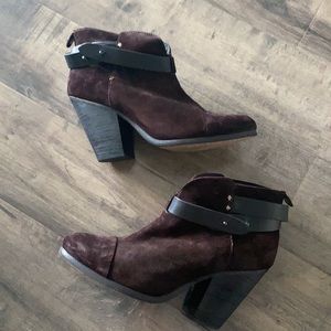 Rag & Bone Harrow Boots in Burgundy Suede 38.5